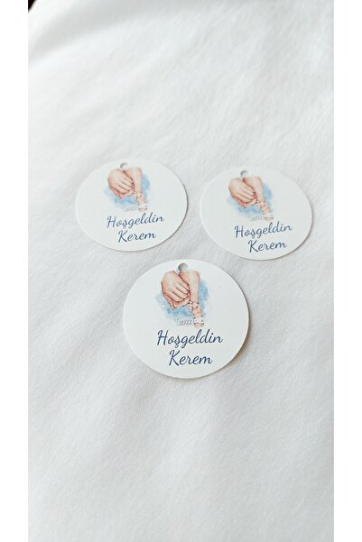 Çikoleyt Design Kişiye Özel Etiket - Hoşgeldin Doğum Etiketi - Erkek Bebek (4...