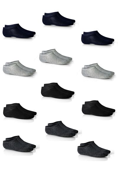 BSM Υψηλής ποιότητας 12 Πακέτο Ανδρικά Sneakers Κάλτσες - Bamboo Seamless