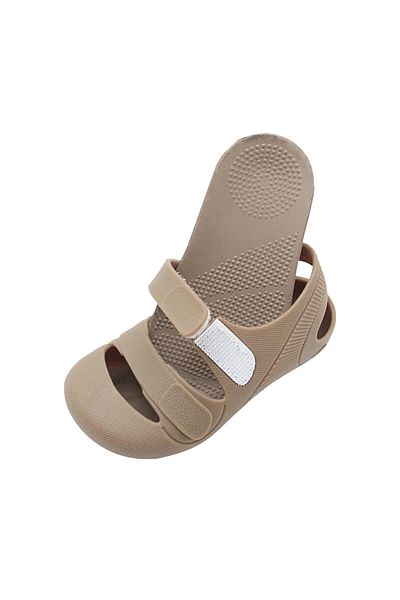 Baboo Baby Girl Boy Kids Sandals - Toe Jelly Soft, Velcro, Brown