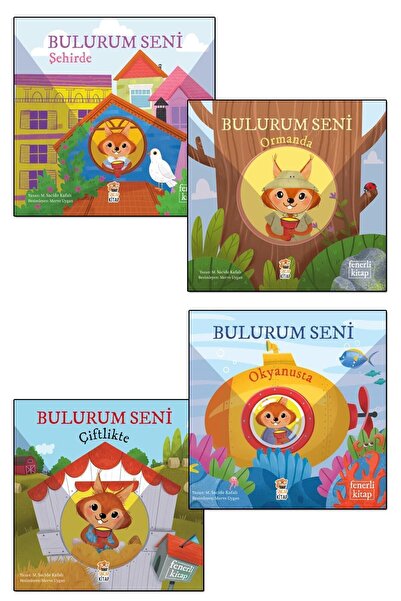 Sincap Kitap مجموعة من 4 كتب مع فانوس - لقد وجدتك في المزرعة - في الغابة - في...