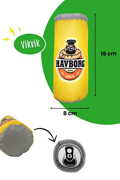Havhav Peluş Kutu İçecek Köpek Oyuncağı Vikvik Sesli Köpek At Getir Oyuncağı