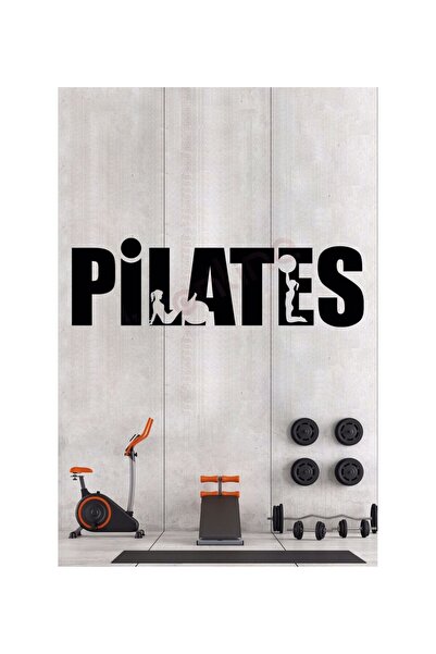 CreateFol Siyah Pilates Spor Dekoratif Duvar Sticker
