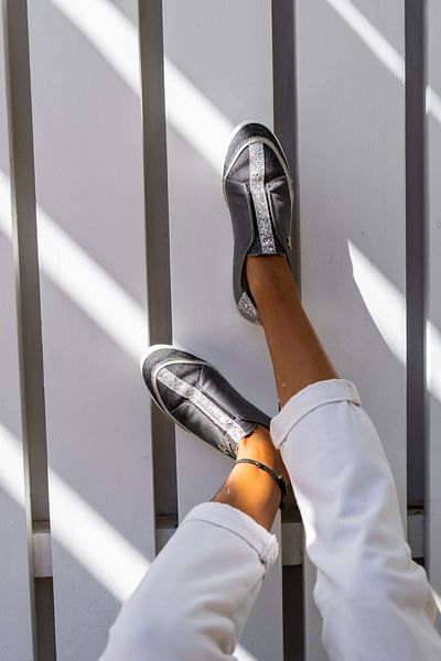 Güneşkızı Guki35 Pantofi de damă negru-gri, confortabili, cu mișcare vegană, Gk-rigel051
