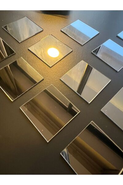 50 Pcs Decorative Silver Plexiglass Mirror Ornament Mosaic 3x3cm | Video Product