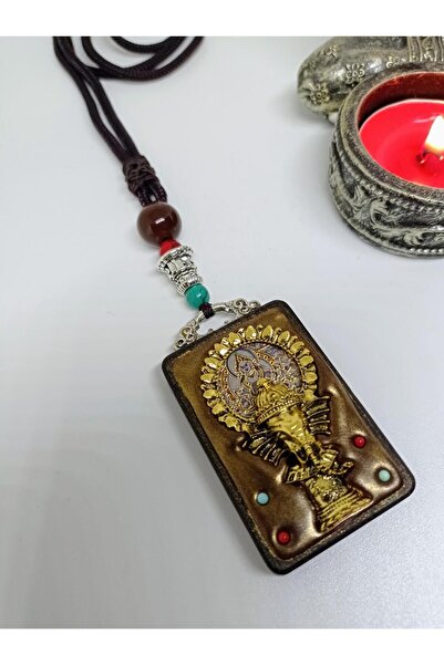 mama india alaçatı Shiva Ve Ganesha Figürlü Etnik Otantik Bohem Kolye