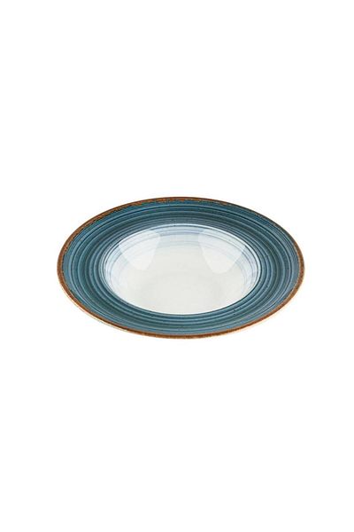 Porland Petrol Blue Hypnosis Pasta and Salad Plate - 26cm