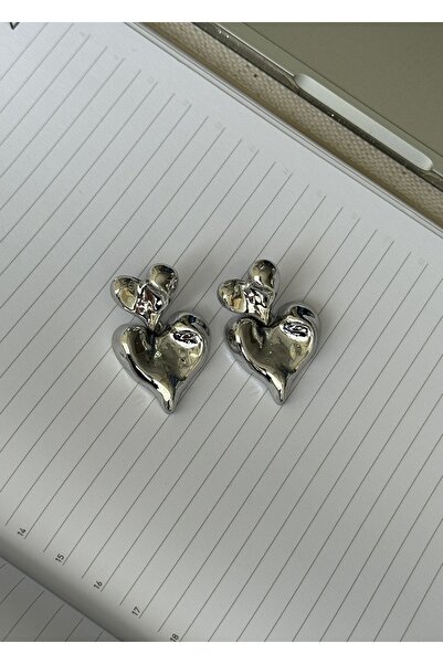 KİLİGİSTANBUL 2'li Kalp Küpe 4 Cm