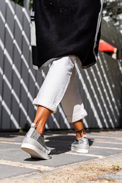 Güneşkızı Guki35 Women's Black-gray Daily Comfortable Vegan Movement Sneaker Gk-rigel051