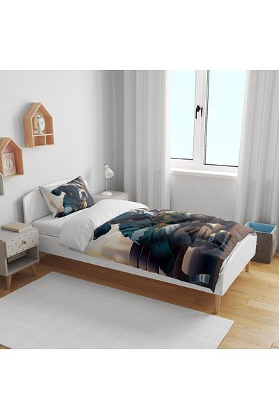 ECEMRE 3D Digital Printed Single Duvet Cover Set - Ambossed