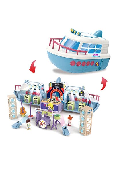 hediyecik مجموعة ألعاب منزل السفينة في 1 - لعبة 2، مع ملحقات ووظائف