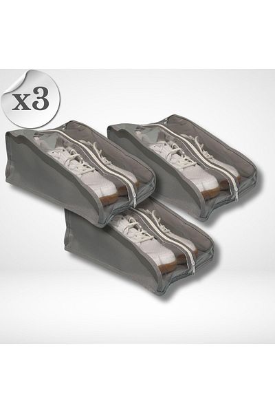 Sertil Luxury 3-Piece Zippered Shoe Organizer