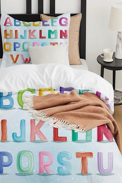Else Dekor Single Colorful Alphabet Patterned Children's Bedding Set
