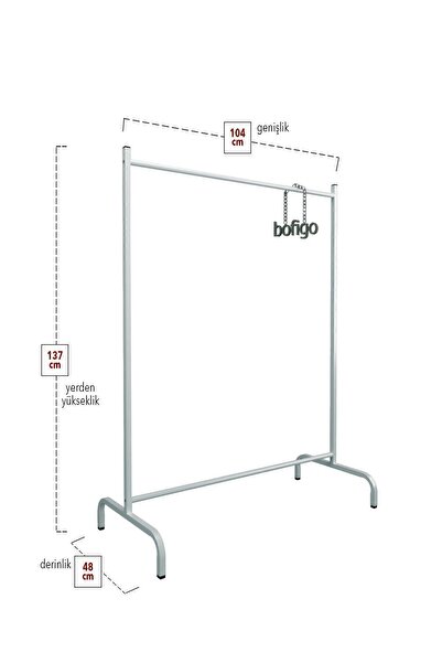 Bofigo Konfeksiyon Askısı Ayaklı Askılık Elbise Askılığı