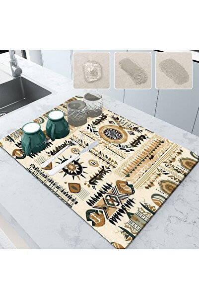 Else Dekor Countertop Dish Drying Mat Non-Slip Water Absorbent Drying Cloth Drying Cover Dsn-11