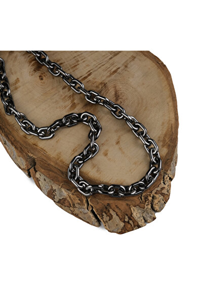 Prestij Boncuk حقيبة بلاستيكية أنثراسايت ومجموعة سلسلة مجوهرات