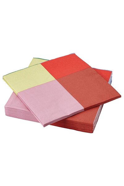 IKEA MD Tesammans Çok Renkli Desenli Peçete, 33x33 cm, 30 Adet