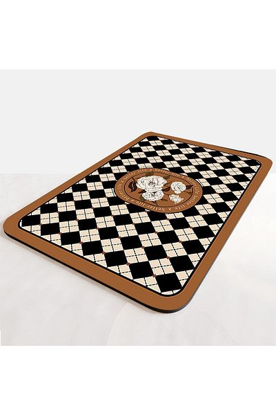 Else Dekor Else Cat Dog Food Water Pet Feeding Mat Mat Easy to Clean Absorbent Waterproof Base