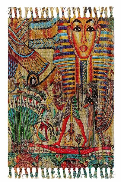 Else Halı Else Casablanca Jüt Hasır Desenli Vintage Yıkanabilir Çift Taraflı Kara Tezgah Dokuma Kilim Css40