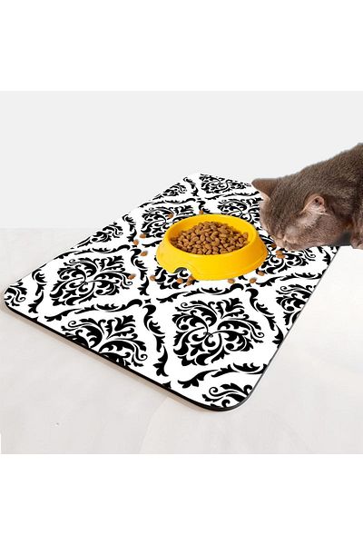 Else Dekor Else Cat Dog Food Water Pet Feeding Mat Mat Easy to Clean Absorbent Waterproof Base