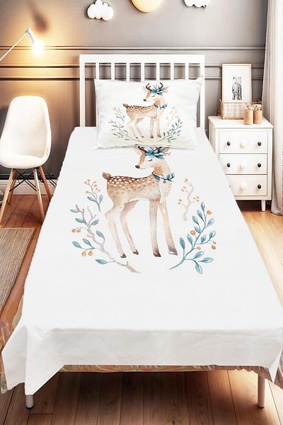 Else Dekor Gazelle Animal Patterned Children and Baby Bedspread - Little
