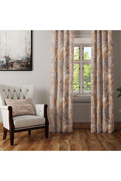 Else Halı Else Sarı Gri Çatlak Taş Duvar Şark Otantik Anadolu Osmanlı Desenli...