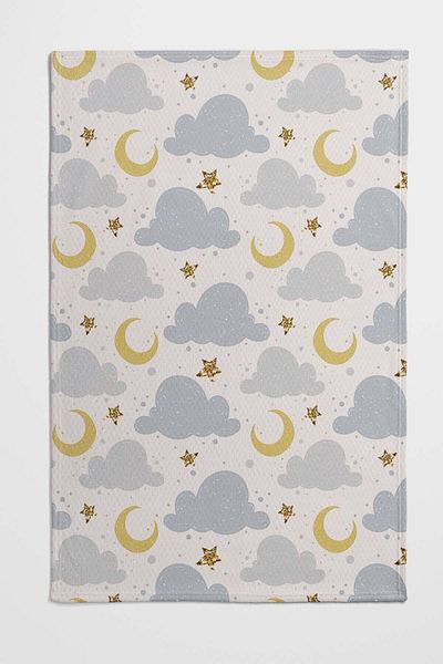 Else Halı Gray Yellow Crescent Stars Patterned Single Children's Pique Set