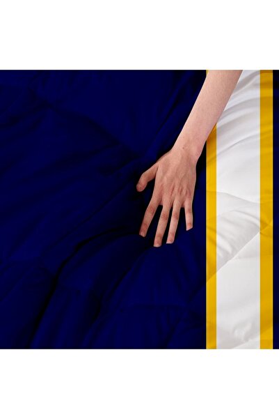 Else Dekor Односпальний та дитячий комплект постільної білизни з етнічним візерунком з мікрофібри - синьо-біло-жовтий