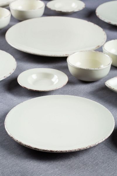 ŞURA MUTFAK Cream Colored 21 Piece Antique Breakfast Set