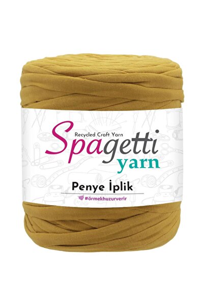Spagettiyarn Penye İp Hardal Sarı El Örgü İpliği
