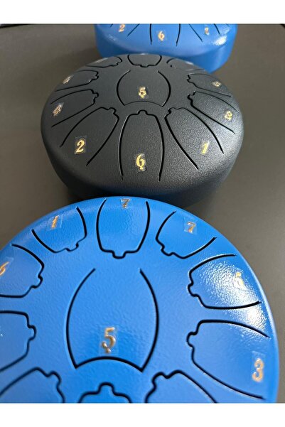 miniarpturkiye Mavi 11 Notalı Pro Paslanmaz Çelik Handpan 2 Yıl Garantilidir 6inç