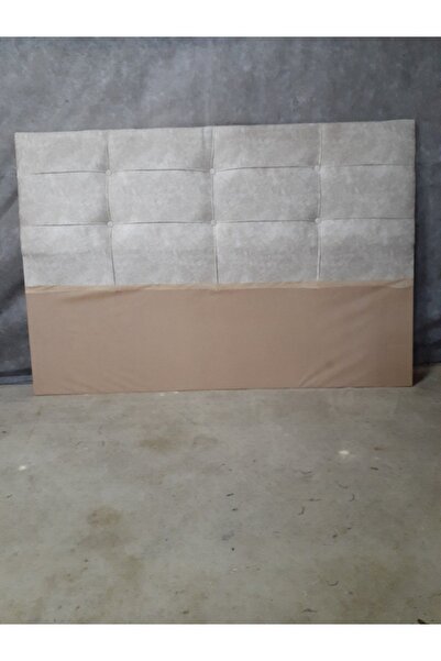YUSE MOBİLYA VE AKSESUAR Baza Yatak Başlığı 140 X 100 Kare Kapitone Krem