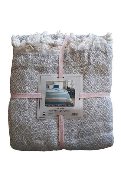 DENBU TEKSTİL Denbu Textile Double Bedspread - Pike 220x240 Cm