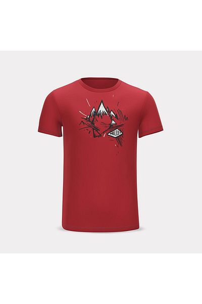 Millet BOULDER Men's Short Sleeve T-Shirt MIV9752 N0335 Red-XL