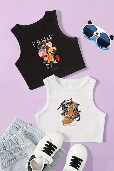 MYADA Бюстие за момичета с принт Pride - Daily Cub Tiger