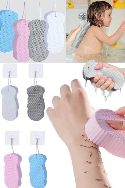 Lexi Bella إسفنجة استحمام فائقة النعومة - 3 قطع منظف حمام للأطفال