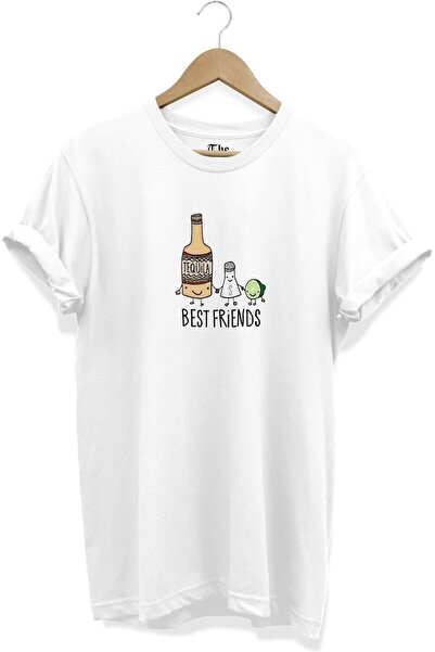 The Baski Bela unisex majica Tequila Best Friends Štampano kratkih rukava T-s...