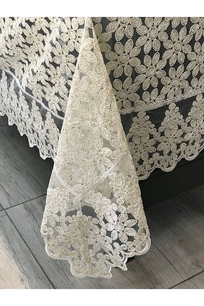 Santara Avangarde 160x260 Simli Guipure și cârpă de masă fără griji