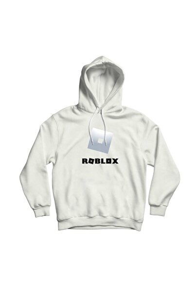 The Baski Unisex bela Roblox majica sa tekstom Štampano Sa kapuljačom visokok...