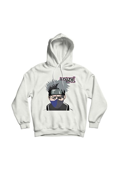 The Baski Unisex bela Naruto Kakashi anime Štampano Sa kapuljačom dječja viso...