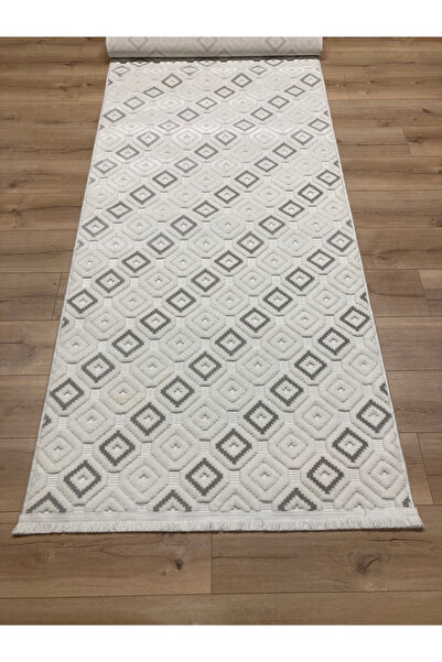 arslanser İSKANDİNAV HALI SAÇAKLI 3D  KESME YOLLUK+OYMALI