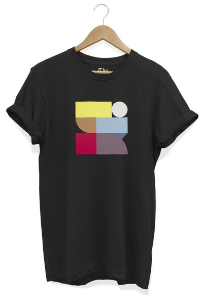 The Baski Crna unisex paleta boja 2 Štampano kratki rukav T-shirt