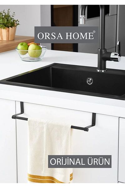 SÖZER ORMAN ÜRÜNLERİ Cabinet Cover Black Towel Rack