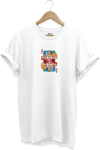 The Baski Beli unisex košarkaški dres Bulls As Card Štampano kratki rukav T-s...