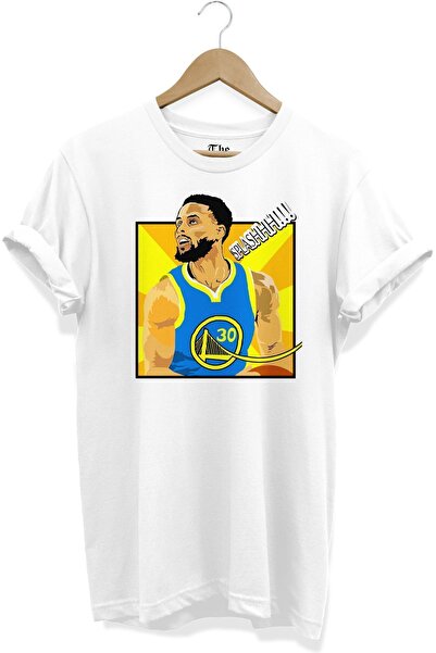 The Baski Stephen Curry Splash Štampano Unisex bela majica kratkih rukava T-s...