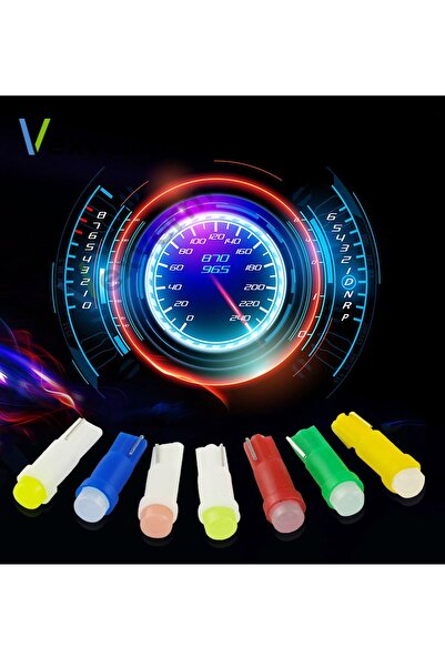 MeyZone 10 Adet 12v T5 Led Ampul Oto Kilometre Gösterge Kadran Ambians Aydınlatma Ledi Turuncu