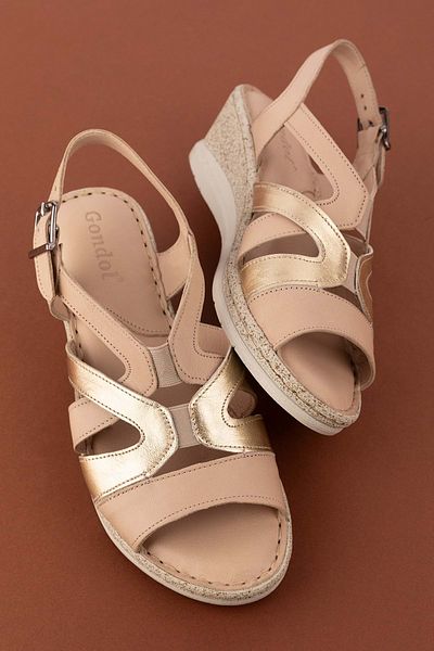 Gondol Genuine Leather Women's Daily Sandals - Comfortable Design iz.2504