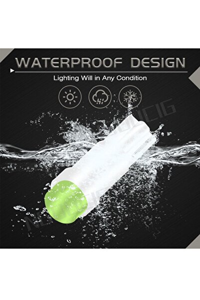 MeyZone 10 Adet 12v T5 Led Ampul Oto Kilometre Gösterge Kadran Ambians Aydınlatma Ledi Turuncu