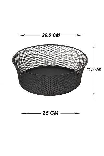 VENON Home Spring Fruit Basket Set of 3 Black (Multi-Purpose)