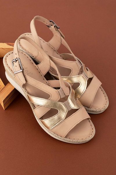 Gondol Genuine Leather Women's Daily Sandals - Comfortable Design iz.2504