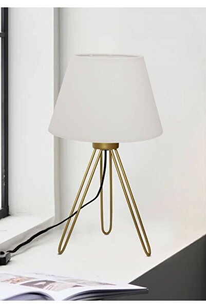 HOMİNG Cream Color Homing Metal Tripod Lampshade